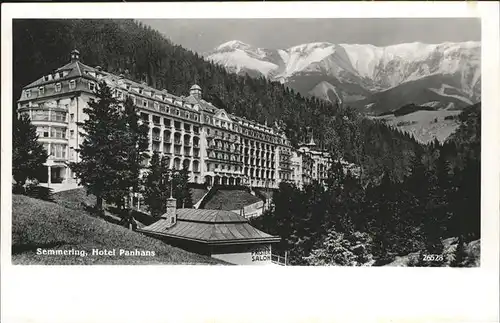 Semmering Hotel Panhans Kat. Semmering