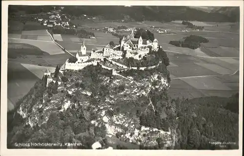 Burg Hochosterwitz Schloss Hochosterwitz Flugaufnahme / St. Georgen am Laengsee /Unterkaernten