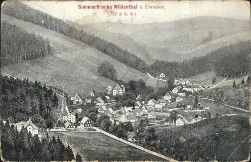 Wildenthal Eibenstock Panoramablick auf Wildenthal Kat. Eibenstock