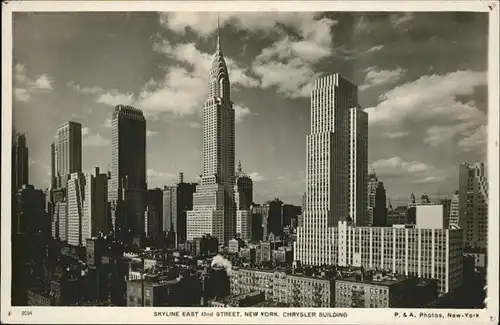 New York City Skyline East Chrysler Building / New York /