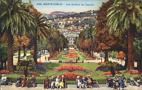 wz89540 Monte-Carlo Les Jardins du Casino Kategorie. Monte-Carlo Alte Ansichtskarten