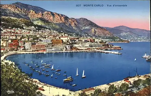 wz91966 Monte-Carlo Vue d Ensemble Kategorie. Monte-Carlo Alte Ansichtskarten