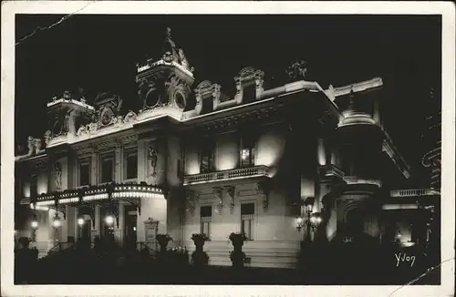 wz93650 Monte-Carlo Cote Azur Le Casino vu la nuit Kategorie. Monte-Carlo Alte Ansichtskarten