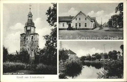 Schoenwoelkau Gasthof Lindenhayn Denkmal Kirche Dorfteich / Schoenwoelkau /Nordsachsen LKR
