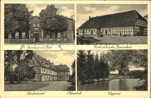 Oldenstadt Gasthaus zur Post Niedersaechsisches Bauernhaus Landratsamt Wipperau / Uelzen /Uelzen LKR