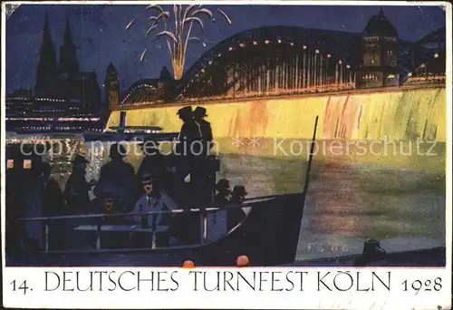 Koeln Rhein Deutsches Turnfest Kuenstlerkarte / Koeln /Koeln Stadtkreis