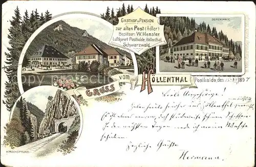 Posthalde Breitnau Hoellenthal Hirschsprung Gasthaus zur alten Post / Breitnau /Breisgau-Hochschwarzwald LKR