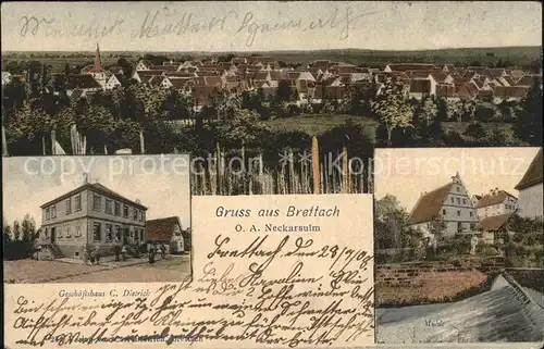 Brettach Langenbrettach Geschaeftshaus C. Dietrich Muehle  / Langenbrettach /Heilbronn LKR