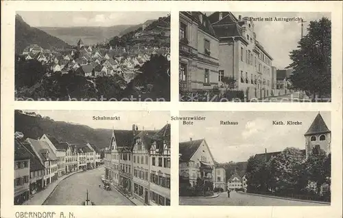 Oberndorf Neckar Schuhmarkt Rathaus Kath. Kirche Partie mit Amtsgericht  / Oberndorf am Neckar /Rottweil LKR