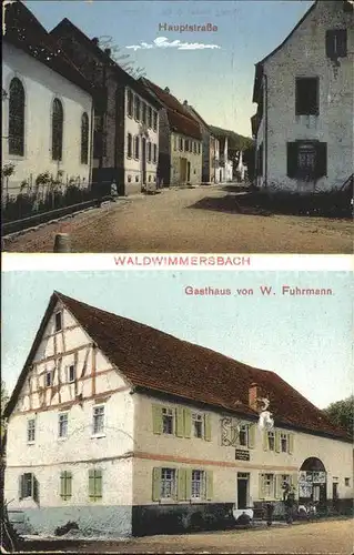 Waldwimmersbach Hauptstrasse Gasthaus W. Fuhrmann / Lobbach /Heidelberg Stadtkreis