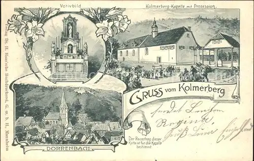 Doerrenbach Pfalz Kolmerberg  Kapelle mit Prozession Votivbild / Doerrenbach /Suedliche Weinstrasse LKR