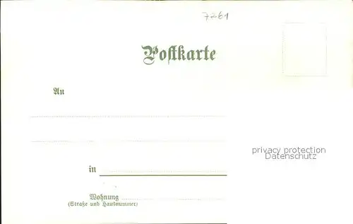 Wuerzbach Trachten Kinder Ziege Gedicht Litho / Oberreichenbach /Calw LKR