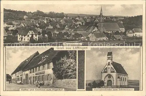 Loeffingen Kaffe Gasthaus zum Pilgerhof Wallfahrtskirche Schneekreuz / Loeffingen /Breisgau-Hochschwarzwald LKR