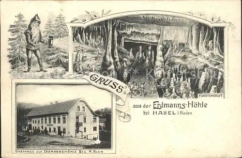 Hasel Erdmannshoehle Gasthaus zur Erdmannshoehle  / Hasel /Loerrach LKR