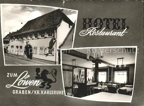 Graben-Neudorf Hotel Restaurant zum Loewen / Graben-Neudorf /Karlsruhe LKR