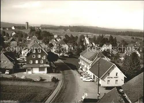 Dobel Schwarzwald Strassenpartie Autos Hotel Post / Dobel /Calw LKR