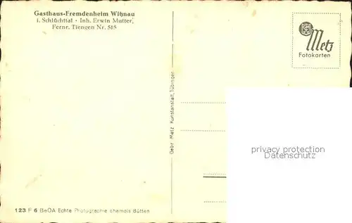 Witznau Gasthaus Fremdenheim Witznau / uehlingen-Birkendorf /Waldshut LKR