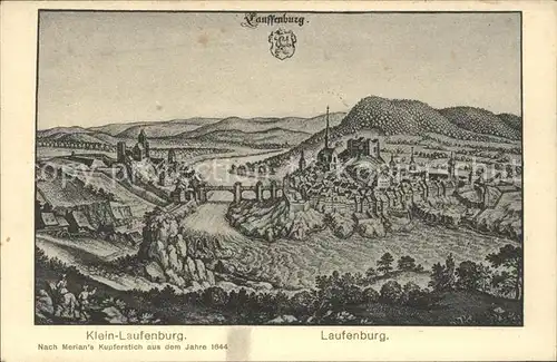 Laufenburg Baden Nach Merian's Kupferstich aus dem Jahre 1644 / Laufenburg (Baden) /Waldshut LKR