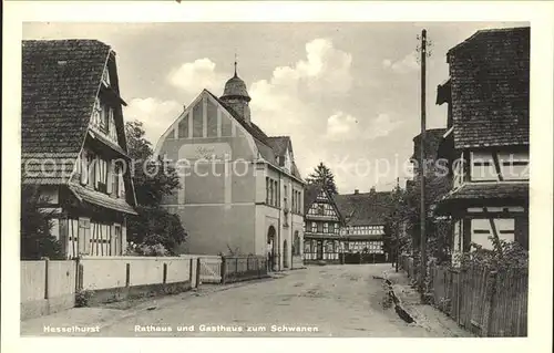 Hesselhurst Rathaus Gasthaus zum Schwanen / Willstaett /Ortenaukreis LKR