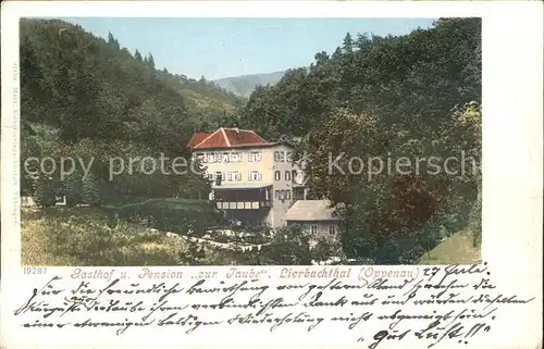 Oppenau Litho Gasthof Pension zur Taube / Oppenau Schwarzwald /Ortenaukreis LKR