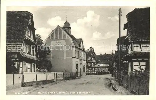 Hesselhurst Rathaus Gasthaus zum Schwanen / Willstaett /Ortenaukreis LKR