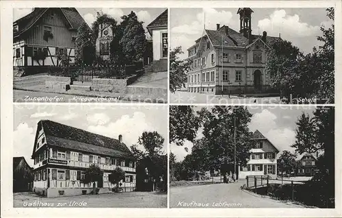 Zusenhofen Schule Kriegerdenkmal Gasthaus zur Linde  / Oberkirch /Ortenaukreis LKR