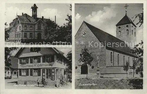 Zusenhofen Schulhaus Kaufhaus Lebfromm / Oberkirch /Ortenaukreis LKR
