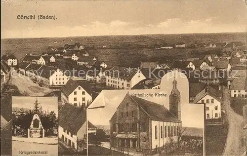 Goerwihl Kath. Kirche Kriegerdenkmal  / Goerwihl /Waldshut LKR