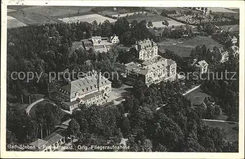 Bad Steben Fliegeraufnahme Staatl. Kurhaus Kur- u. Schlosshotel / Bad Steben /Hof LKR