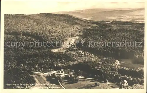 Pfaffenbeerfurth Gasthaus-Pension Vier Stoeck Fliegeraufnahme / Reichelsheim (Odenwald) /Odenwaldkreis LKR