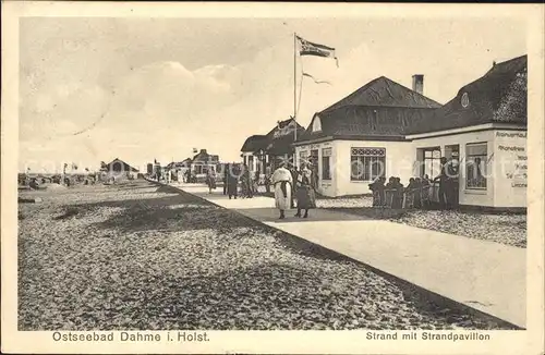 Dahme Ostseebad Strand mit Strandpavillon / Dahme /Ostholstein LKR