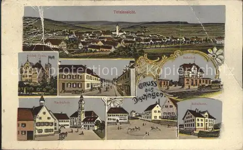 Dischingen Bahnhof Marktplatz Schloss Taxis Schulhaus / Dischingen /Heidenheim LKR