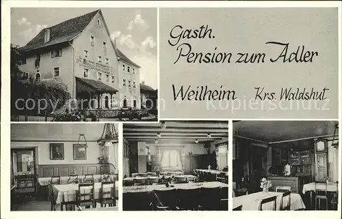 Weilheim Waldshut Gasthaus-Pension zum Adler / Weilheim /Waldshut LKR