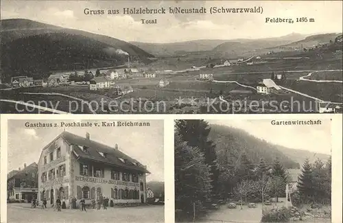 Hoelzlebruck Feldberg Gartenwirtschaft Gasthaus z. Posthaeusle v. Karl Reichmann / Titisee-Neustadt /Breisgau-Hochschwarzwald LKR
