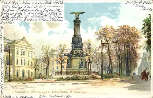 Altona Hamburg Palmaille mit Sieges-Denkmal / Hamburg /Hamburg Stadtkreis