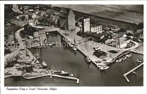 Fehmarn Fliegeraufnahme Burg Hafen / Fehmarn /Ostholstein LKR