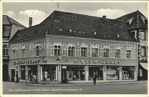 Emmendingen Geschaeftshaus der Firma C. Blum-Jundt / Emmendingen /Emmendingen LKR