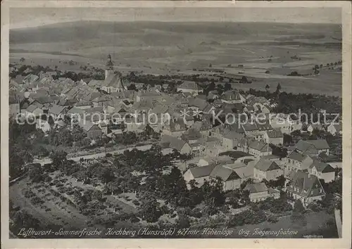 Kirchberg Hunsrueck Fliegeraufnahme Luftkurort Sommerfrische / Kirchberg (Hunsrueck) /Rhein-Hunsrueck-Kreis LKR