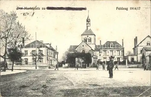 Betheniville Marktplatz 1. Weltkrieg Feldzug 1914/17 Grande Guerre / Betheniville /Arrond. de Reims