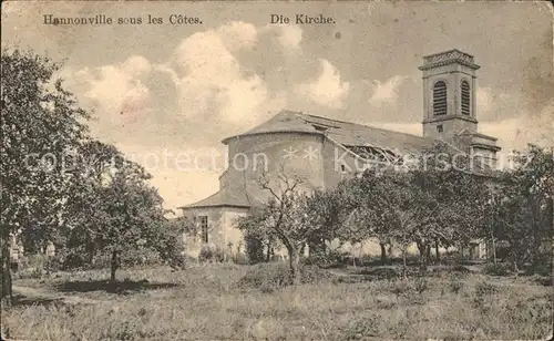 Hannonville-sous-les-Cotes Kirche / Hannonville-sous-les-Cotes /Arrond. de Verdun