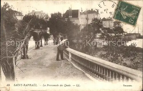 Saint-Raphael Var Promenade des Quais Stempel auf AK / Saint-Raphael /Arrond. de Draguignan