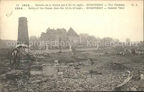 Dompremy Bataille de la Marne Ruines Grande Guerre Truemmer 1. Weltkrieg / Dompremy /Arrond. de Vitry-le-Francois