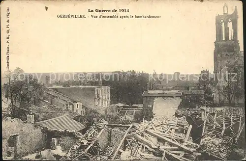Gerbeviller apres le bombardement Ruines Grande Guerre Truemmer 1. Weltkrieg / Gerbeviller /Arrond. de Luneville
