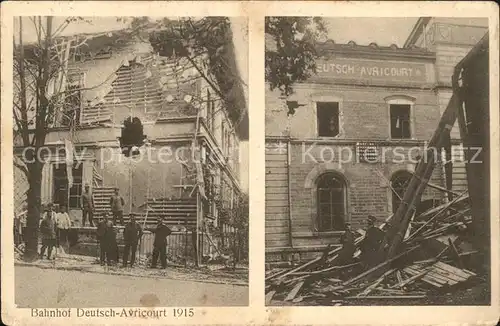Deutsch-Avricourt Bahnhof Truemmer 1. Weltkrieg / Avricourt /Arrond. de Sarrebourg