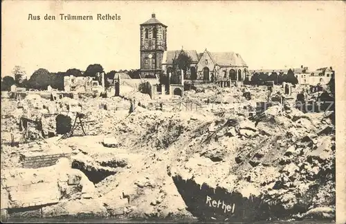 Rethel Ardennes Truemmer Kirche 1. Weltkrieg Grande Guerre / Rethel /Arrond. de Rethel