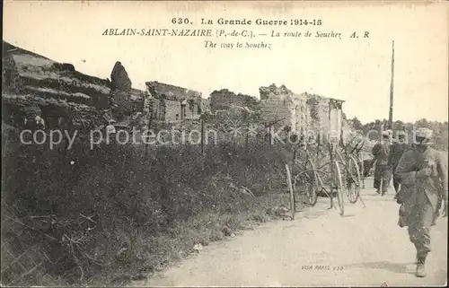 Ablain-Saint-Nazaire Route de Souchez Ruines Grande Guerre Truemmer 1. Weltkrieg / Ablain-Saint-Nazaire /Arrond. d Arras