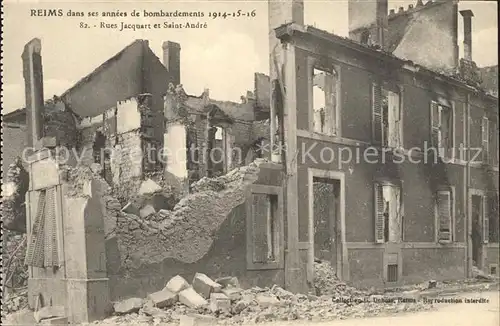 Reims Champagne Ardenne Bombardements 1914 - 1916 Grande Guerre Truemmer 1. Weltkrieg / Reims /Arrond. de Reims
