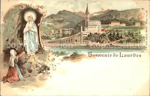 Lourdes Hautes Pyrenees Basilika Madonna Wallfahrtsort / Lourdes /Arrond. d Argeles-Gazost