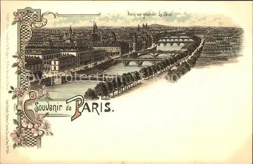 Paris Vue generale Ponts de la Seine / Paris /Arrond. de Paris