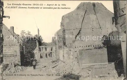Albert Somme Ruines Grande Guerre Truemmer 1. Weltkrieg / Albert /Arrond. de Peronne